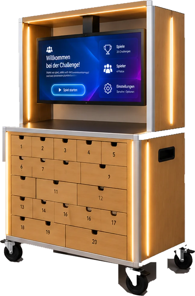 Kleiner Spielautomat mit 20 Schubladen